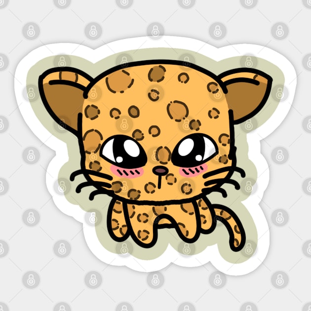 cute leopard Sticker by artsnack